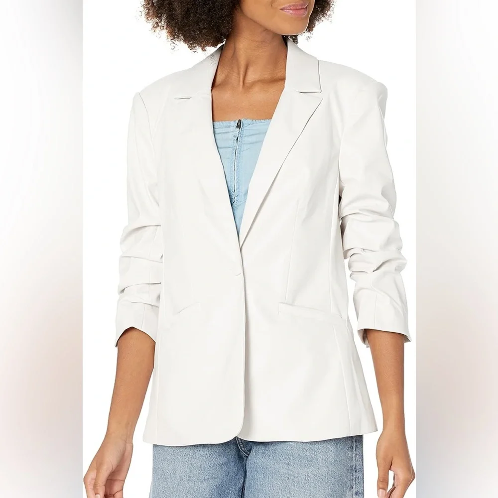 NWT| Cinq a Sept 'Kylie' Faux Croc Embossed Jacket Blazer - Picture 7 of 16